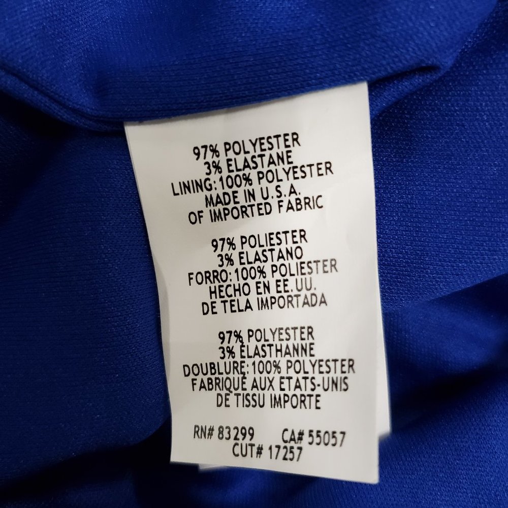 JUMP Royal Blue Plunge Ruffle Mini Dress - Picture 7 of 10